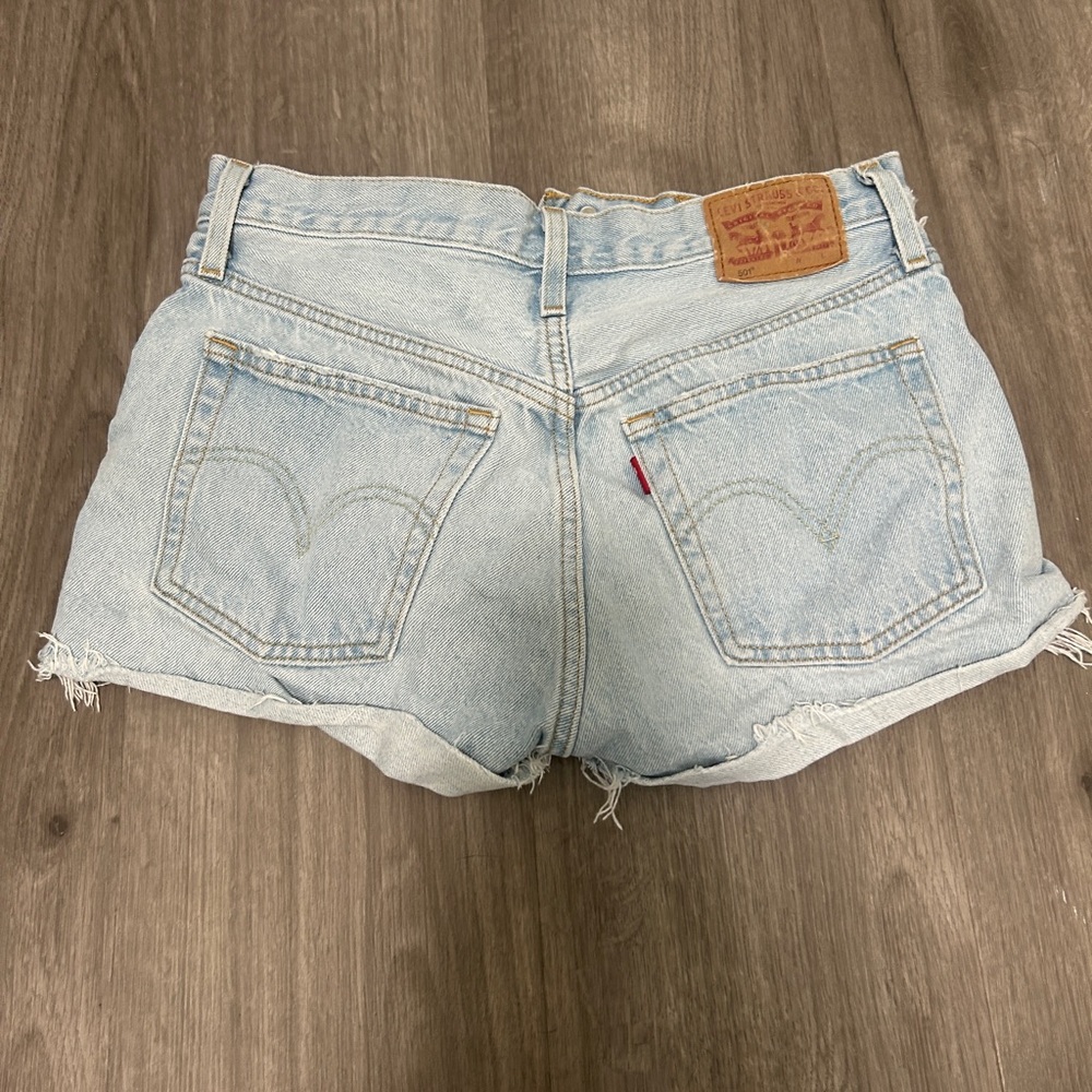 Levi's light wash 501 jean shorts